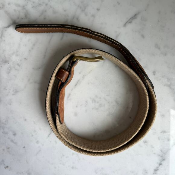 Zep-Pro USA Embroidered Fish Leather & Canvas Coastal Belt Men’s 32 - Picture 4 of 9